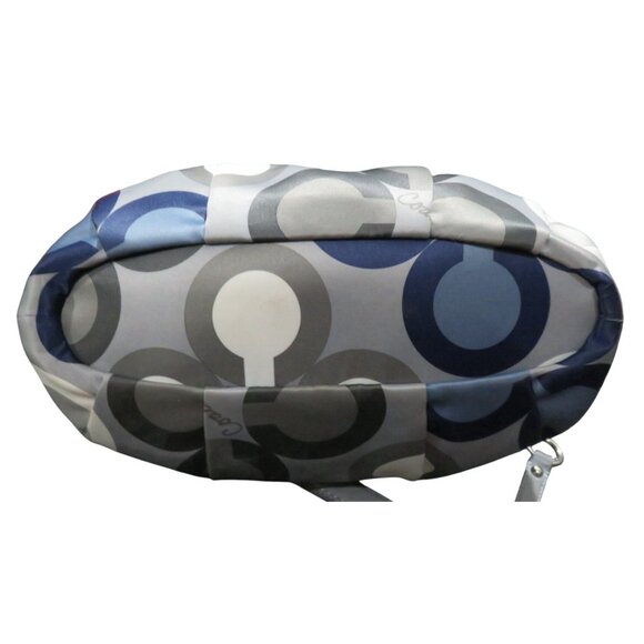 Coach 2010 Madison Clover Sophia Signature Logo Satchel Gray Sateen Leather - Picture 6 of 15